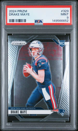 2024 Panini Prizm #329 Drake Maye PSA 9