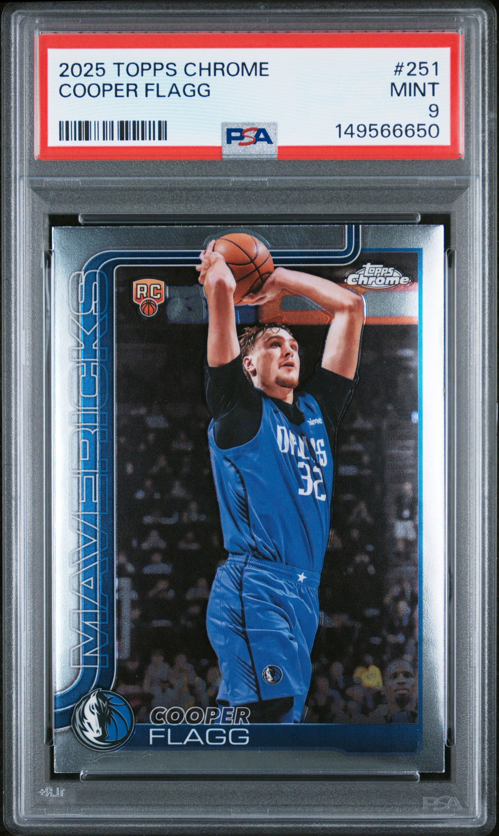 2025-26 Topps Chrome #251 Cooper Flagg PSA 9