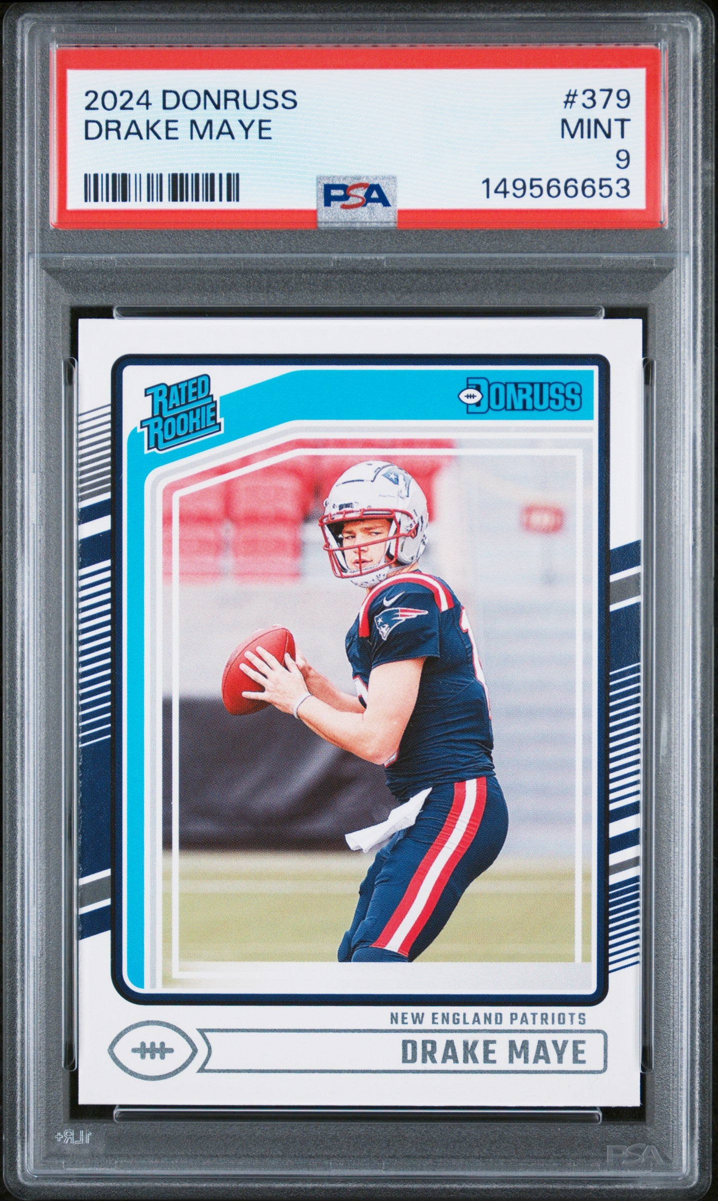 2024 Donruss #379 Drake Maye PSA 9