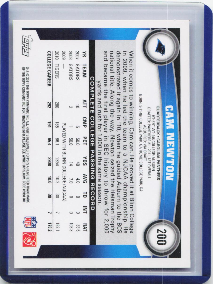 2011 Topps #200 Cam Newton