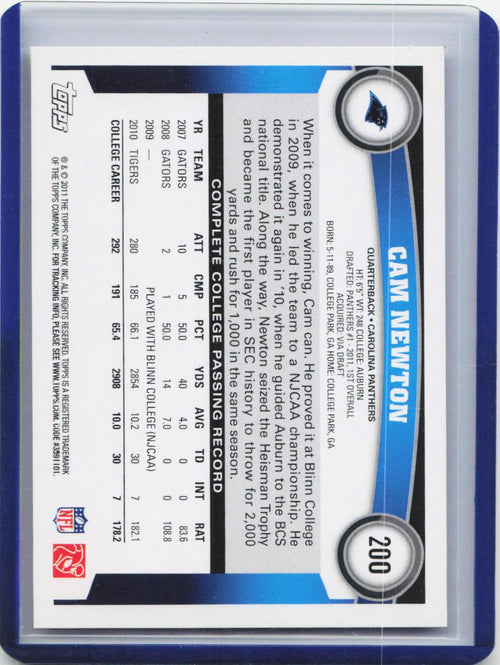 2011 Topps #200 Cam Newton