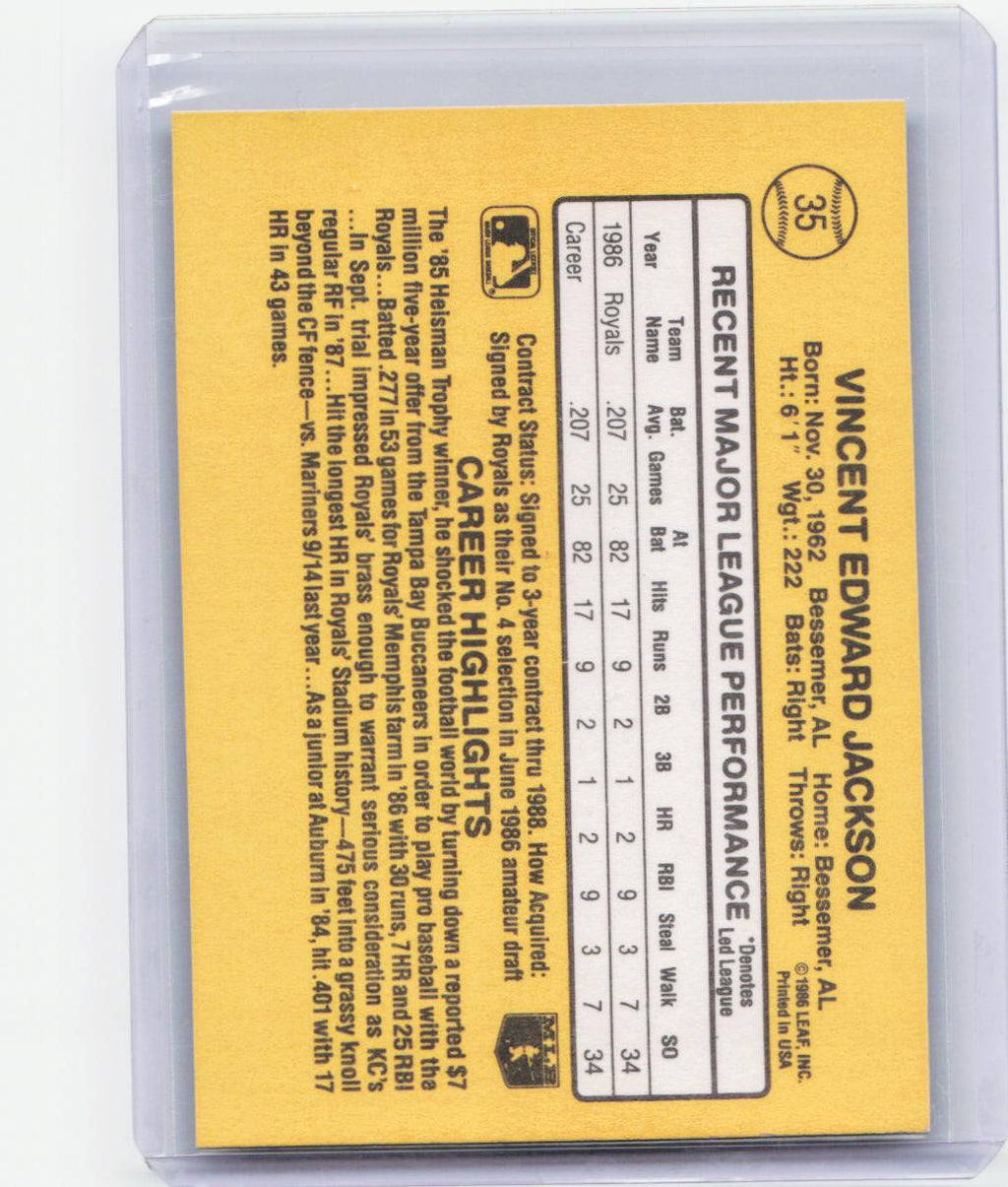 1987 Leaf #35 Bo Jackson
