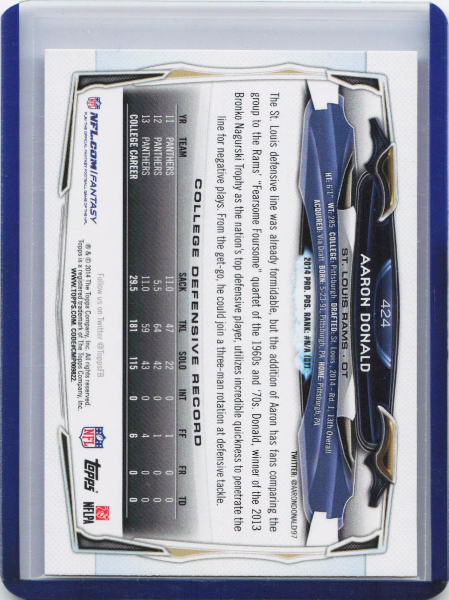 2014 Topps #424 Aaron Donald