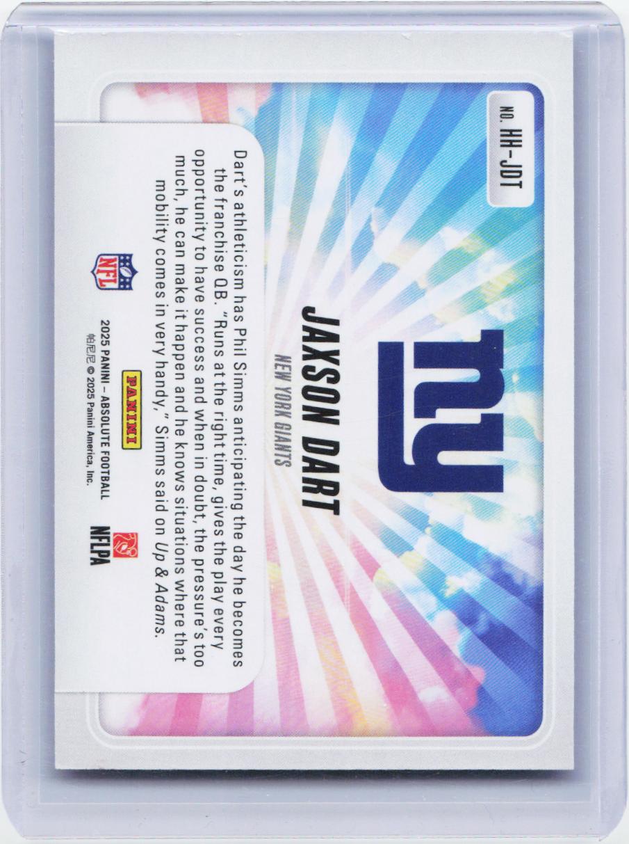 2025 Panini Absolute #HH-JDT Jaxson Dart Hog Heaven