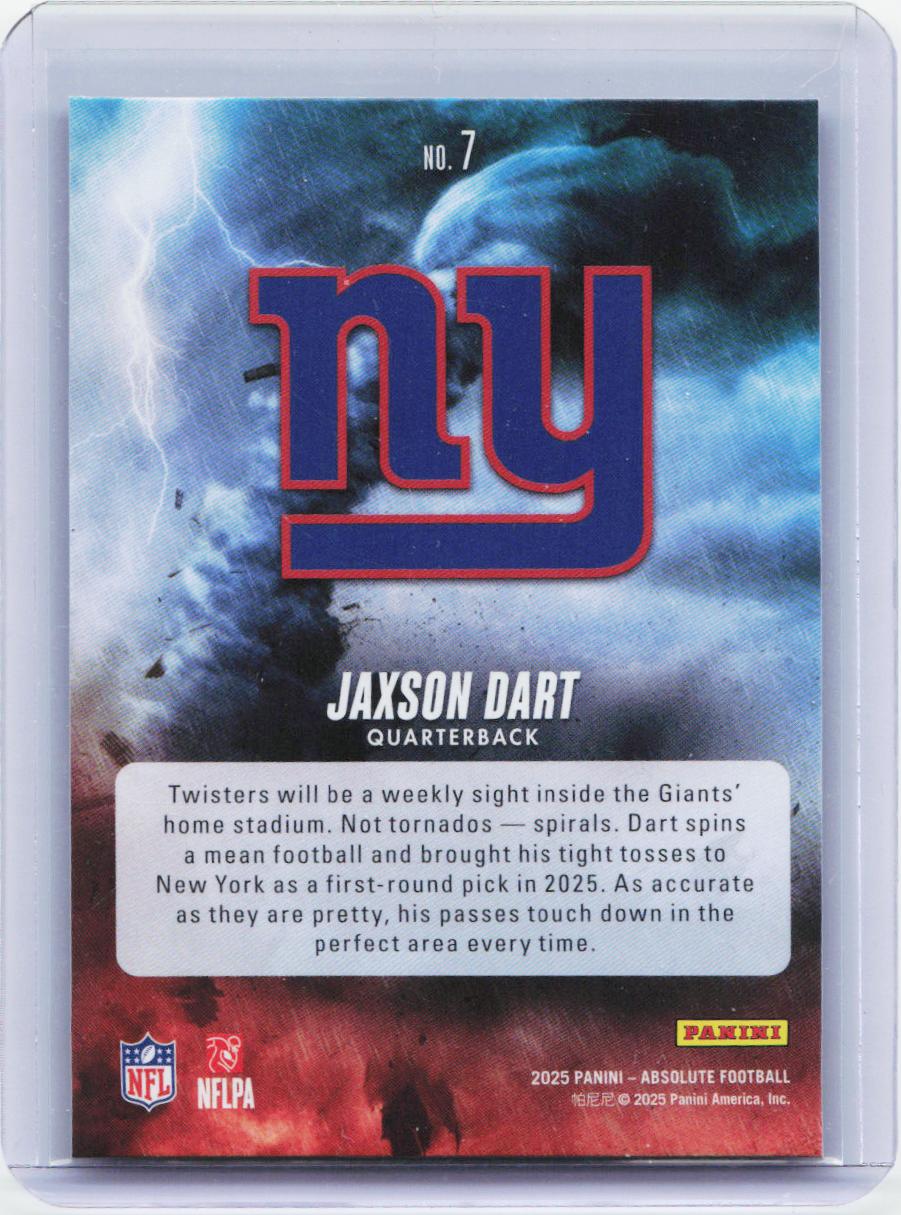 2025 Panini Absolute #7 Jaxson Dart By Storm