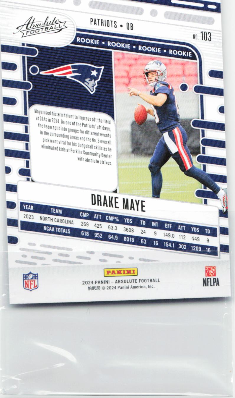 2024 Panini Absolute #103 Drake Maye Retail