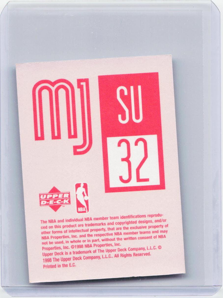 1998 Upper Deck Michael Jordan Stickers #SU32 Michael Jordan Stick 'Ums