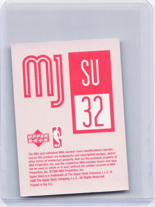 1998 Upper Deck Michael Jordan Stickers #SU32 Michael Jordan Stick 'Ums