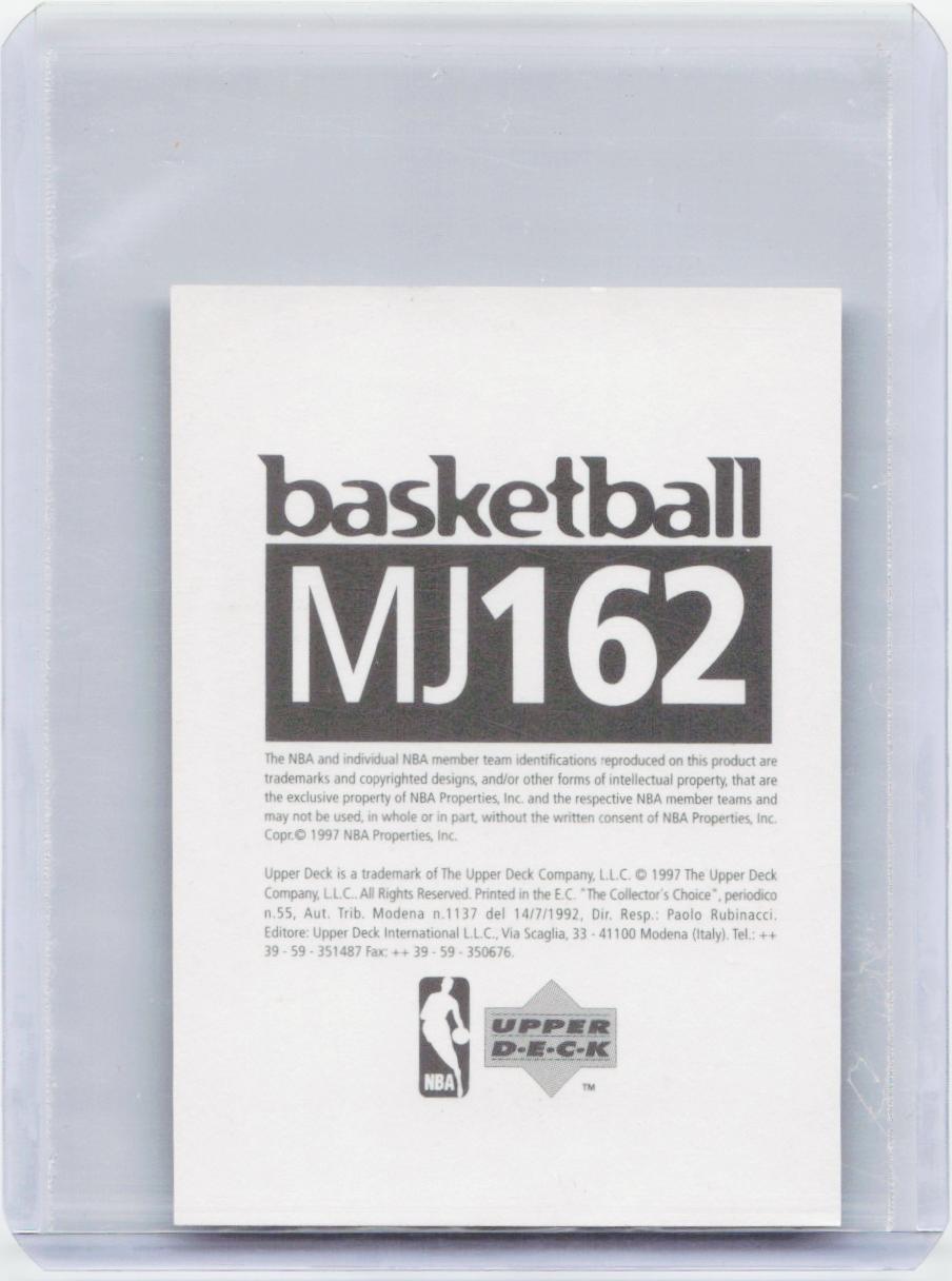 1997-98 Upper Deck NBA Stickers (European) #MJ162 Michael Jordan
