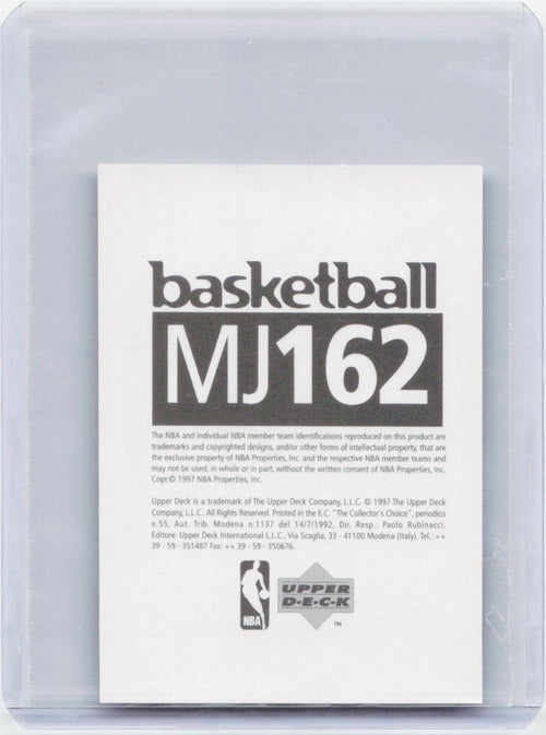 1997-98 Upper Deck NBA Stickers (European) #MJ162 Michael Jordan