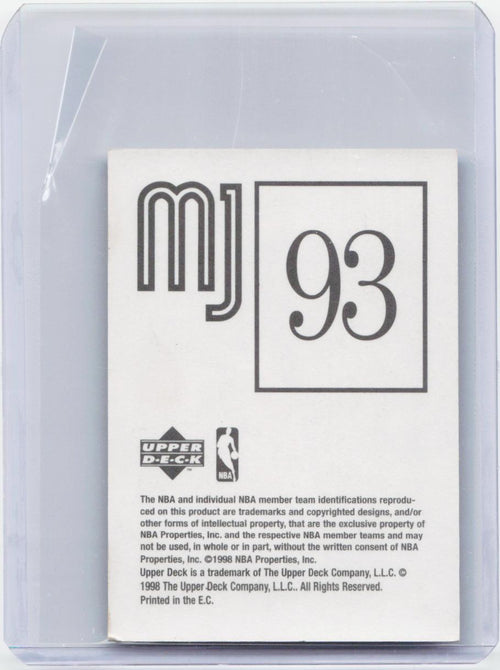 1998 Upper Deck Michael Jordan Stickers #93 Michael Jordan