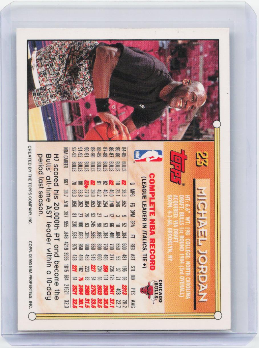 1993-94 Topps #23 Michael Jordan