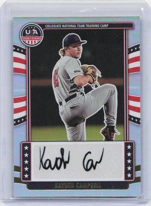 2024 Panini Stars & Stripes USA Baseball #NTS-KC Kayden Campbell Signatures