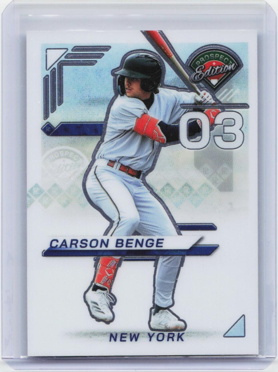 2025 Panini Prospect Edition #167 Carson Benge Holo Prospect Ticket - Silver