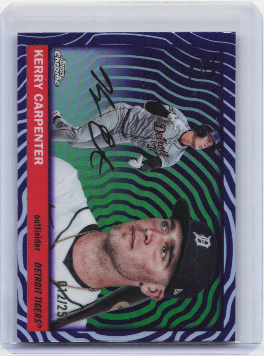 2025 Topps Chrome Platinum #69 Kerry Carpenter Vibrations Refractors #/250