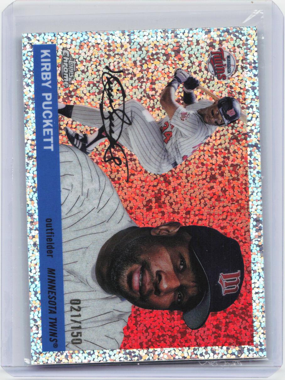 2025 Topps Chrome Platinum #448 Kirby Puckett Speckle Refractors #/150
