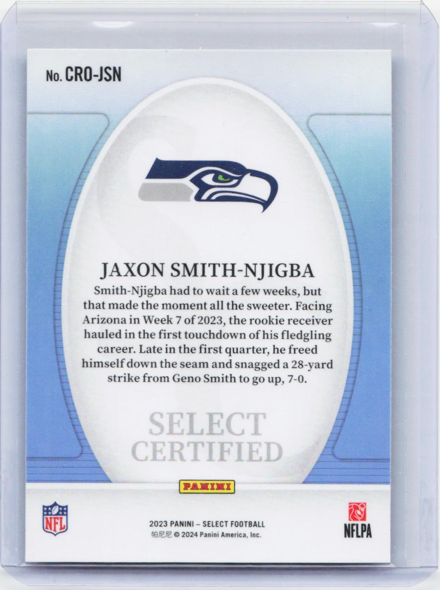 2023 Panini Select #CRO-JSN Jaxon Smith-Njigba Select Certified Rookies