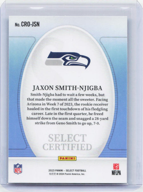 2023 Panini Select #CRO-JSN Jaxon Smith-Njigba Select Certified Rookies