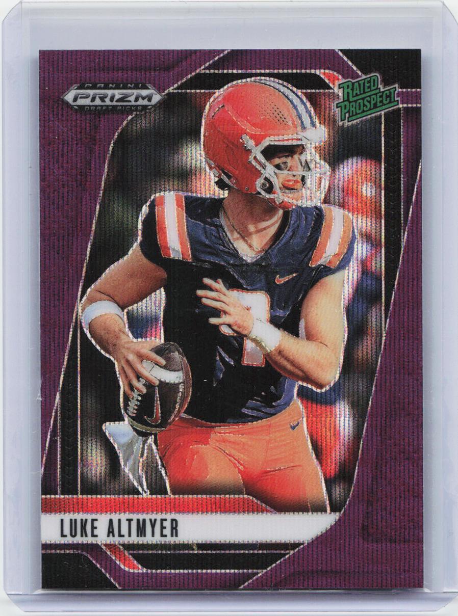 2025 Panini Prizm Draft Picks #156 Luke Altmyer Prizms Purple Wave