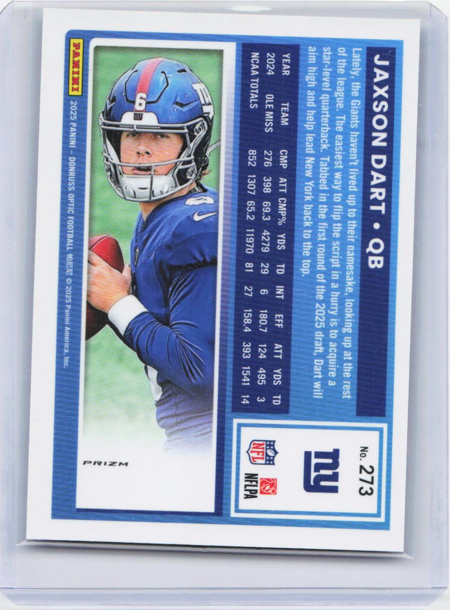 2025 Donruss Optic #273 Jaxson Dart Stars
