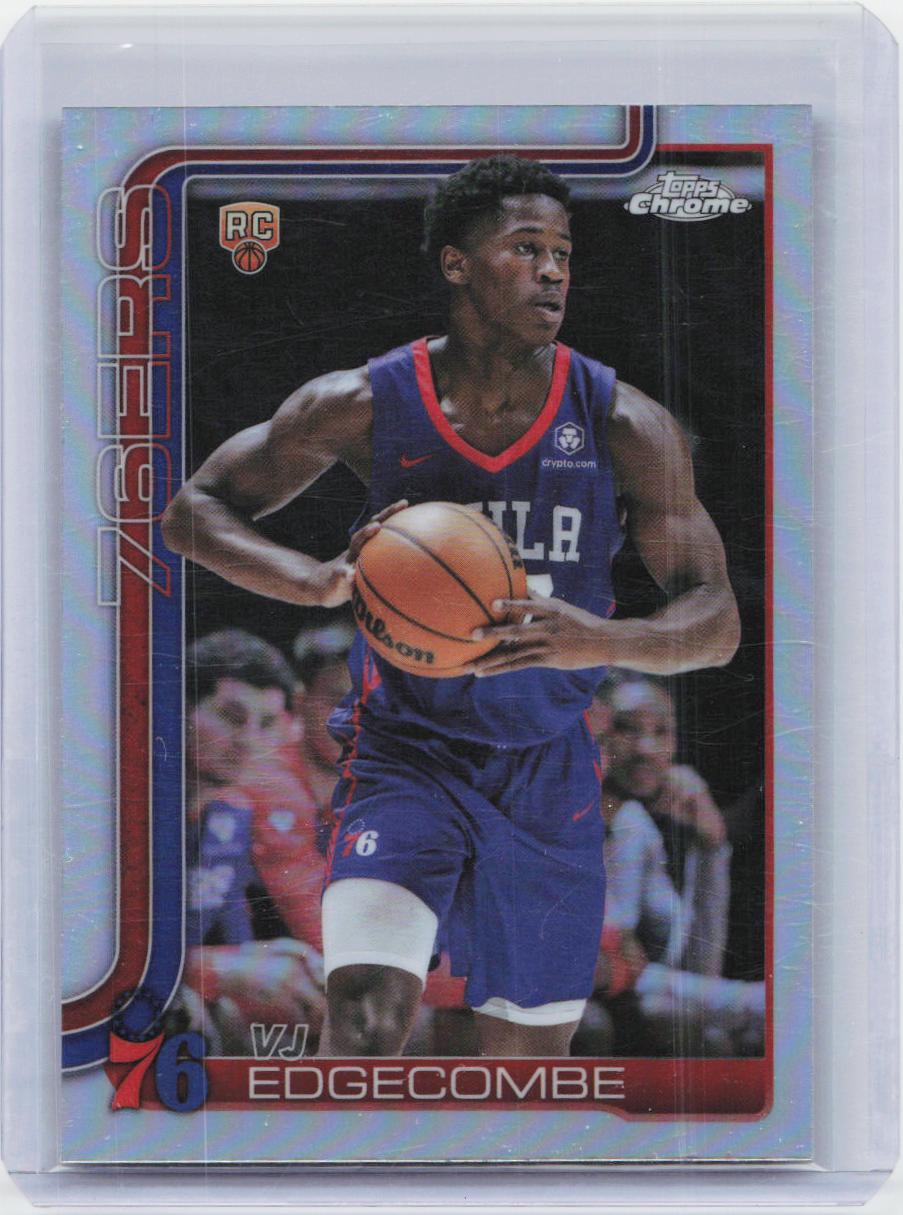 2025-26 Topps Chrome #253 VJ Edgecombe Refractor