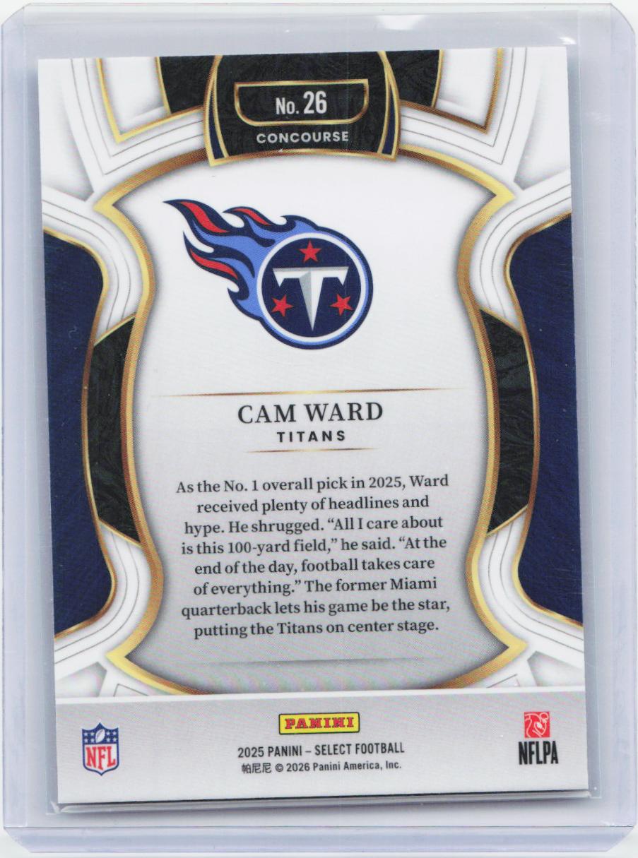 2025 Panini Select #26 Cam Ward