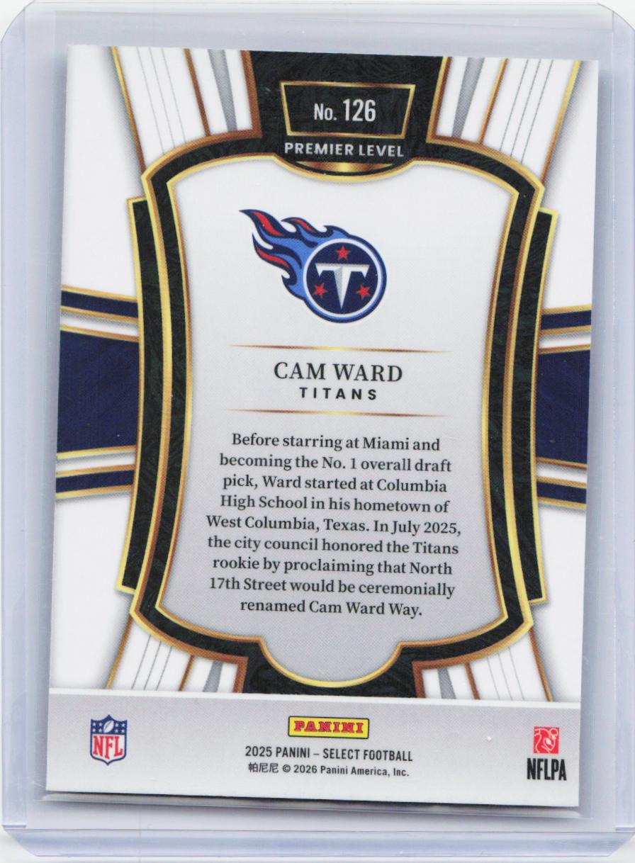 2025 Panini Select #126 Cam Ward