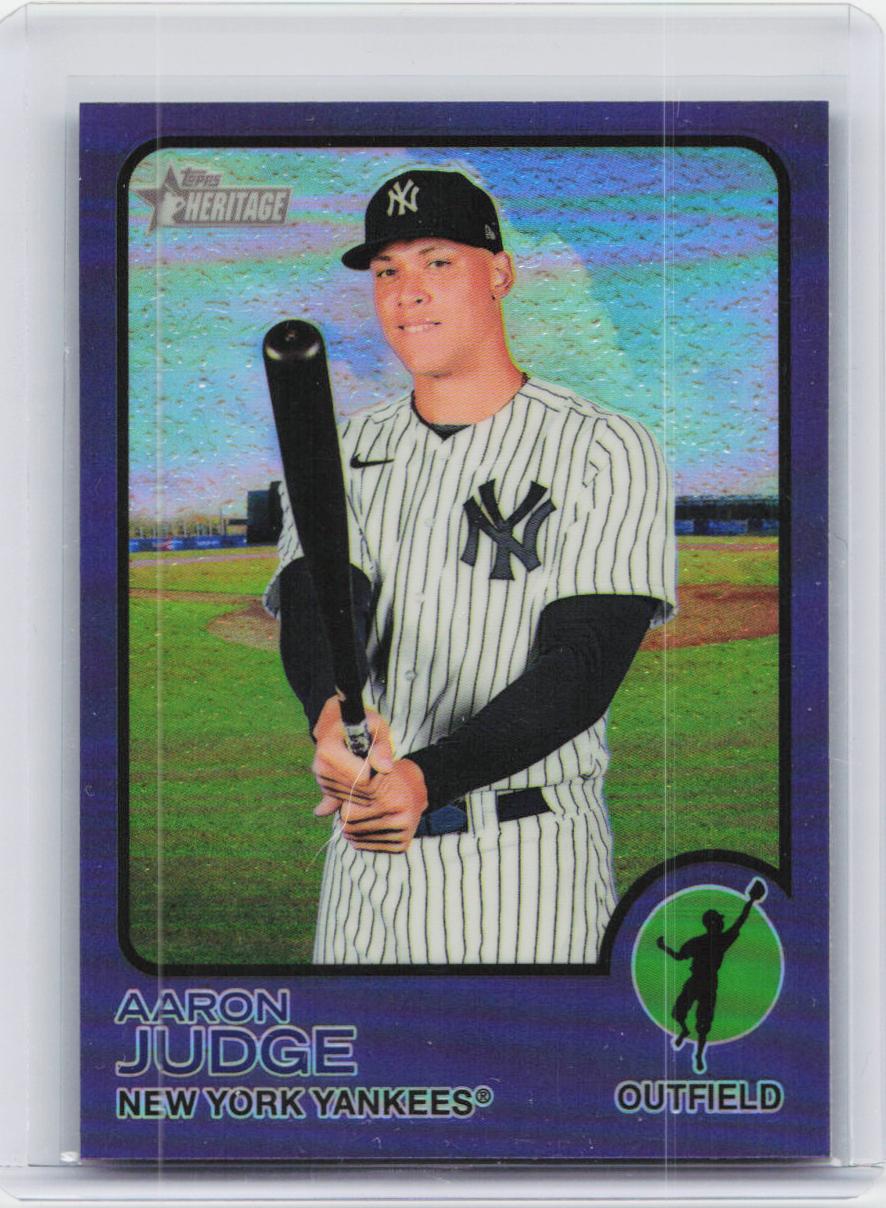 2022 Topps Heritage #44 Aaron Judge Chrome Purple Refractor