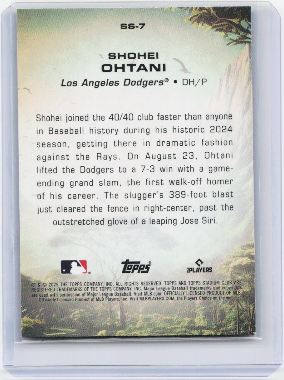 2025 Stadium Club #SS-7 Shohei Ohtani Savage Sluggers