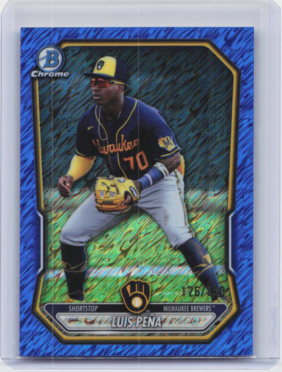 2026 Bowman #BCP-120 Luis Peña Chrome Prospects Blue Shimmer #/150