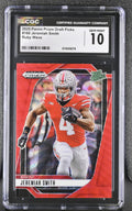 2025 Panini Prizm Draft Picks #160 Jeremiah Smith Prizms Ruby Wave CGC 10