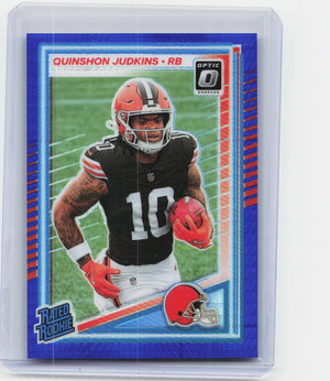 2025 Donruss Optic #252 Quinshon Judkins Blue Hyper