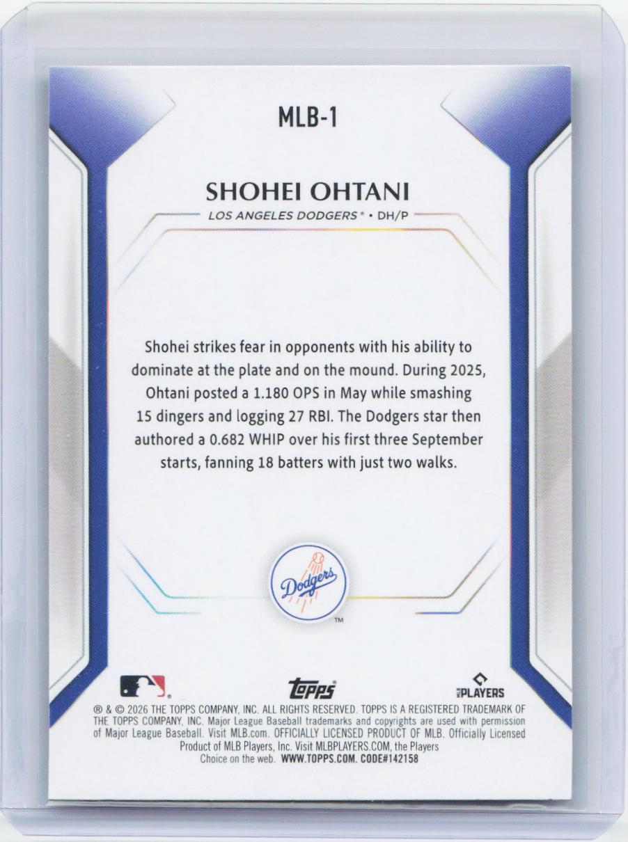2026 Topps #MLB-1 Shohei Ohtani Topps Collector Kit