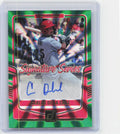 2024 Donruss #SS-CD Carlos De La Cruz Signature Series Green Laser #/15