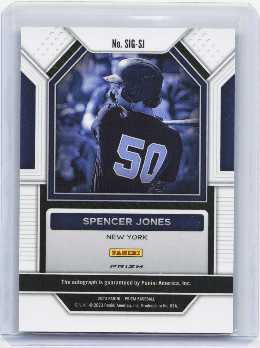 2023 Panini Prizm #SIG-SJ Spencer Jones Signatures Green Ice Prizms