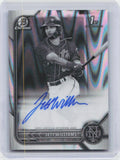 2022 Bowman Draft #CDA-JWS Jett Williams Draft Autographs Black & White RayWave