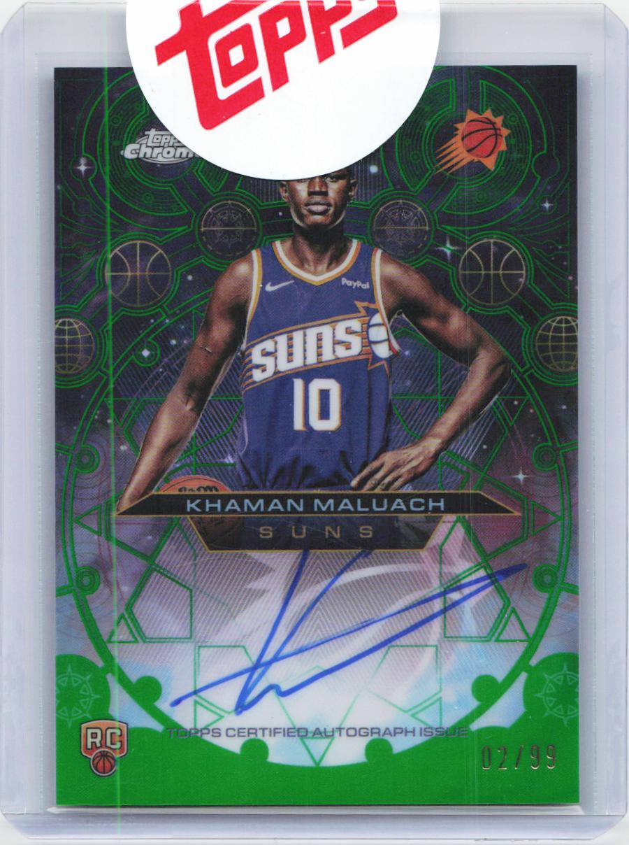 2025-26 Topps Chrome #CHR-KM Khaman Maluach Chromographs Green Refractor /99