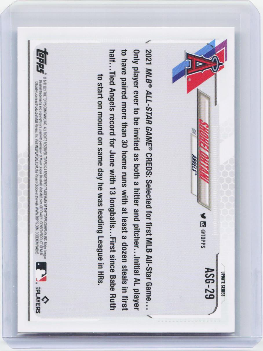 2021 Topps Update #ASG-29 Shohei Ohtani 2021 MLB All-Stars