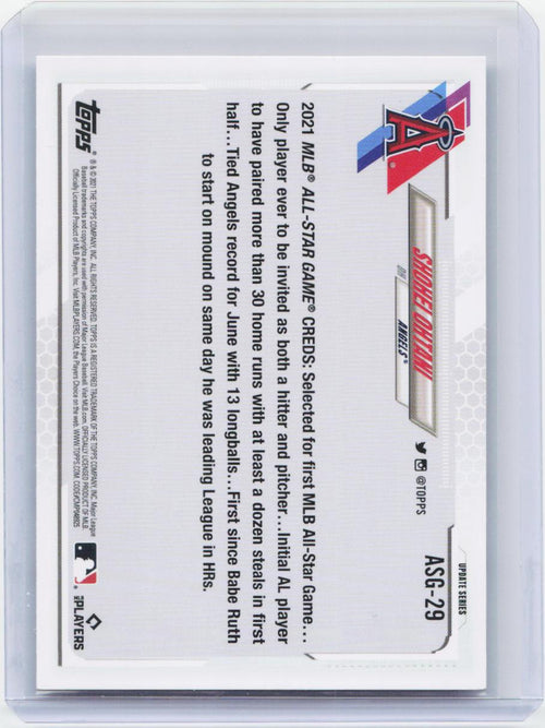 2021 Topps Update #ASG-29 Shohei Ohtani 2021 MLB All-Stars