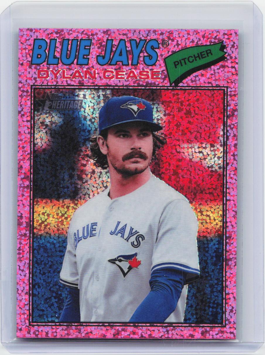 2026 Topps Heritage #260 Dylan Cease Chrome Pink Sparkle Refractors