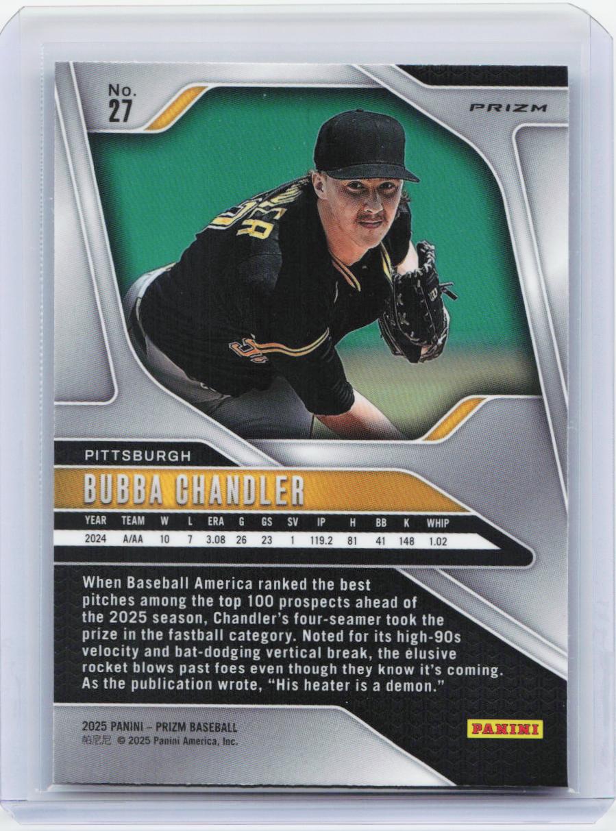 2025 Panini Prizm #27 Bubba Chandler Silver Prizms