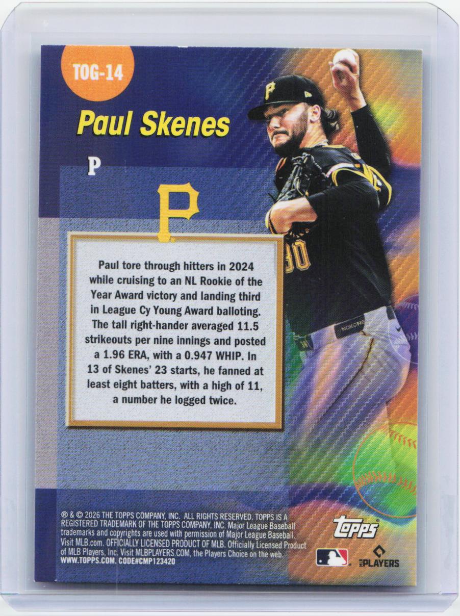 2026 Topps #TOG-14 Paul Skenes Titans of the Game