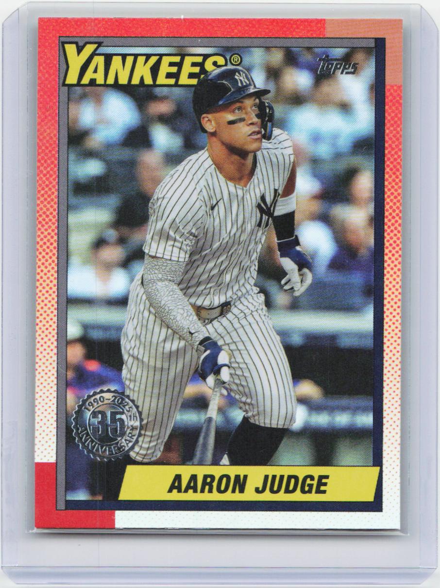 2025 Topps Update #U90-30 Aaron Judge 1990 Topps Baseball 35th Anniversary