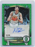 2025-26 Bowman #CPA-NI Nate Bittle Chrome Prospect Autographs Green #/99