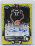 2025-26 Bowman #CPA-CC Coen Carr Chrome Prospect Autographs Yellow #/75