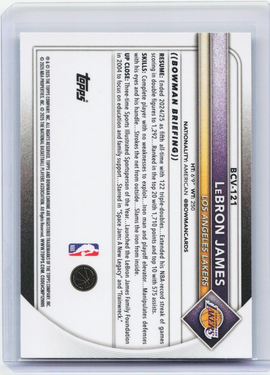 2025-26 Bowman #BCV-121 LeBron James Chrome Mojo Refractors