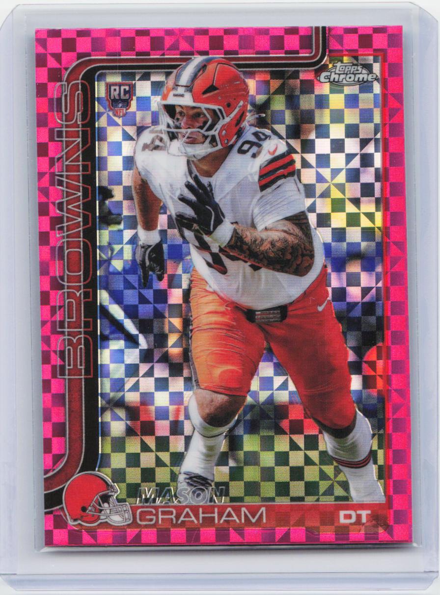 2025 Topps Chrome #302 Mason Graham Hot Pink X-Fractor