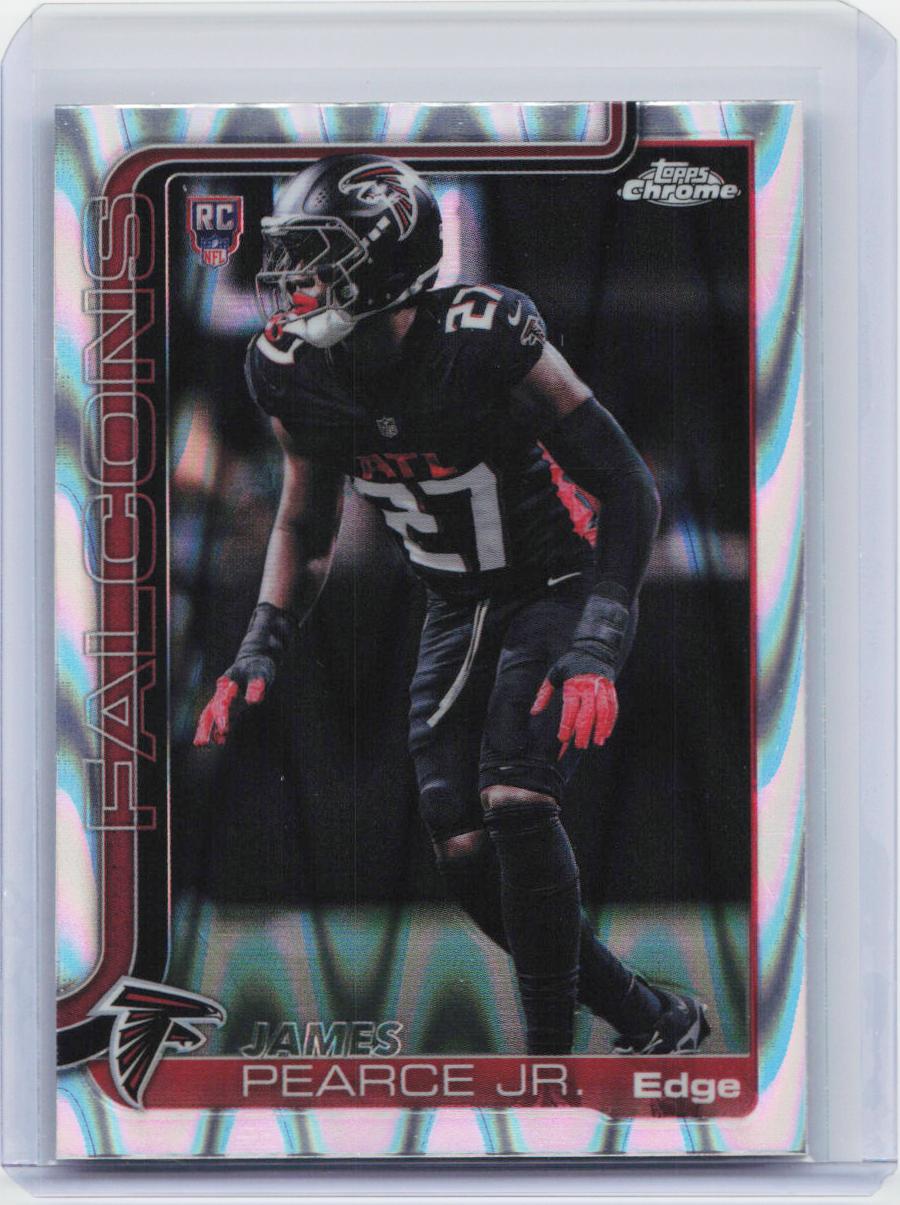 2025 Topps Chrome #351 James Pearce Jr. Ray Wave Refractor