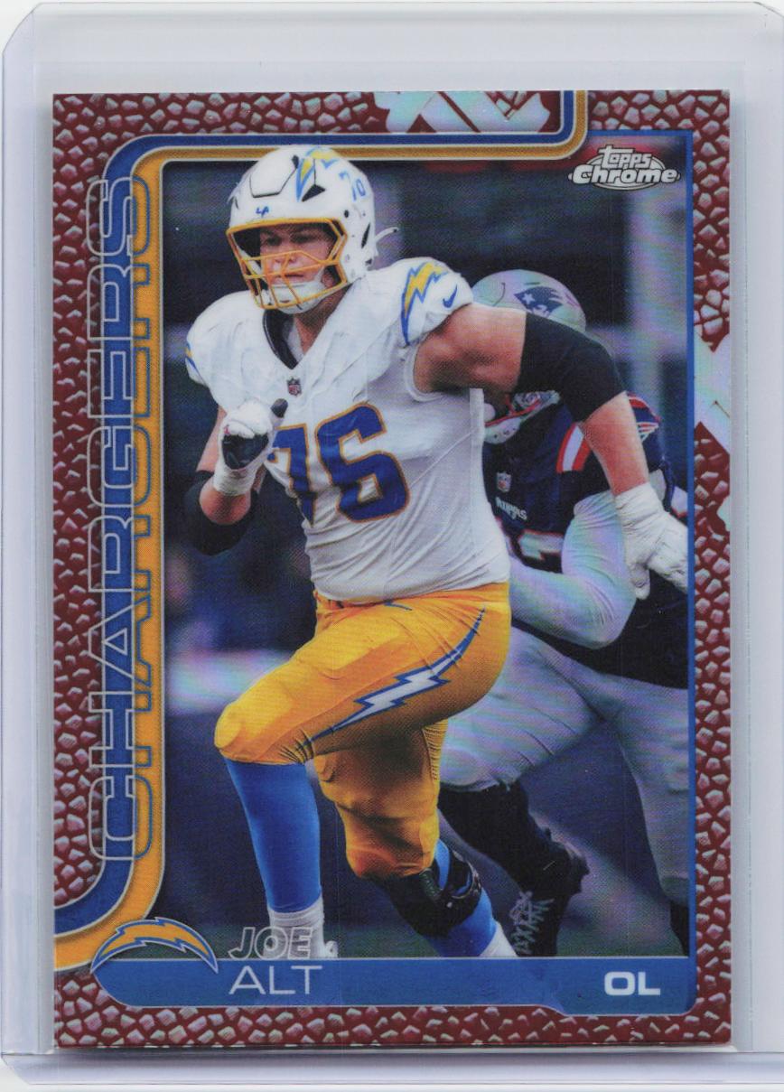 2025 Topps Chrome #157 Joe Alt Football Leather Refractor