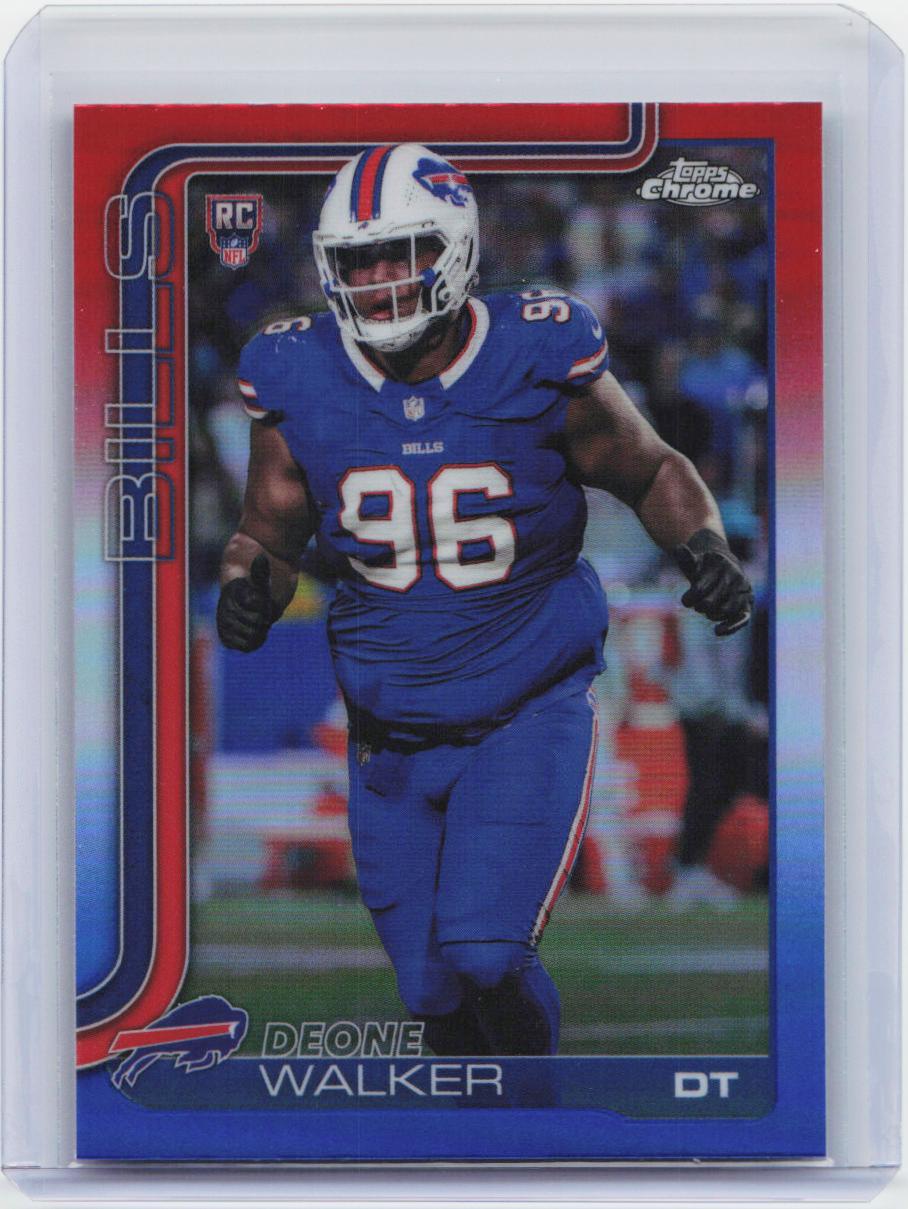 2025 Topps Chrome #360 Deone Walker Red White and Blue Refractor